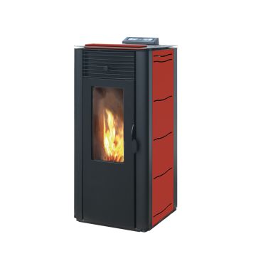 Pelletkachel CV 15 kw rood | BlueSolid®