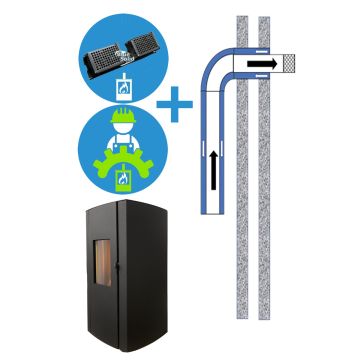 NextElite Pelletkachel met katalysator en installatie