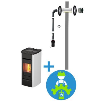 TopNext wit 6 kw + bovenafvoer gevel + installatie
